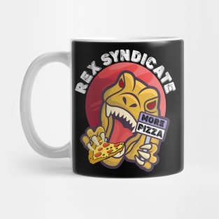 Funny Space Dinosaur Rex Syndicate Pizza Mug